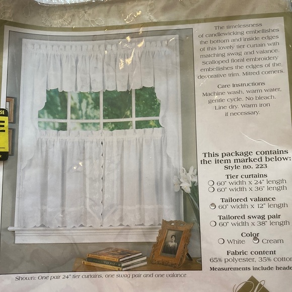 Off White Valance   New in package. This is for valance only. Candlewick… - Picture 1 of 3